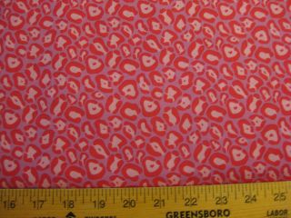 Pucci Leopard Skin Fabric pink purple 1 yd bty 100% cotton 44x36 