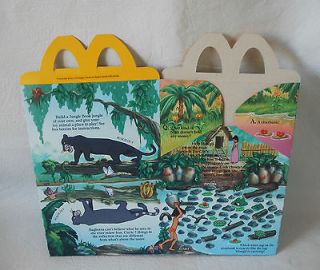 McDonalds The Jungle Book Happy Meal unused Box 1989 Walt Disney
