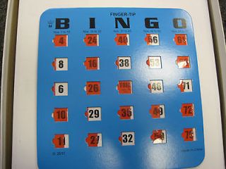   BLUE SHUTTER/SLIDER BINGO CARDS MOST ECONOMICAL CARD + CALLING CARDS
