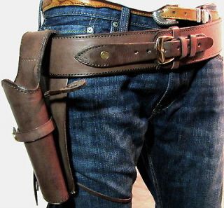   Fast Draw Leather Holster & Belt .44 or.45 cal. 44   46 Waist R/H