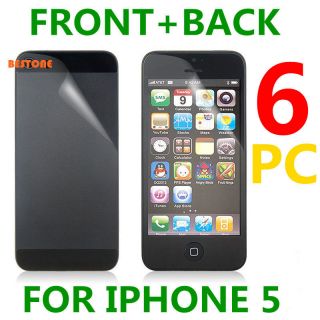 6pc 6x Clear LCD Screen Protector Cover Guard Film For Apple iPhone 5 