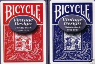 decks bicycle vintage thistle back playing cards time left
