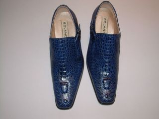 BOLANO GATOR PRINT DRESS SHOE GATOR HEAD ON TOP AND BUCKLE ON SIDE NEW 