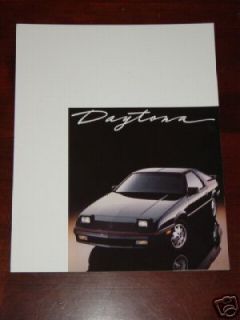 1987 dodge daytona car automobile brochure mint 
