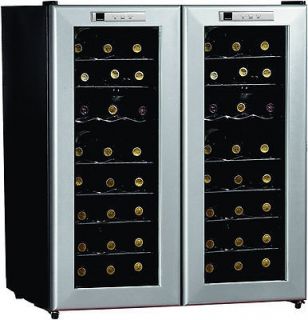GTC Electronic 48 BTL Bottle Wine Cooler Refrigerator Cellar Dual Zone 