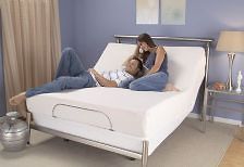 Leggett Platt Simplicity adjustable bed w gel memory foam mattress. US 