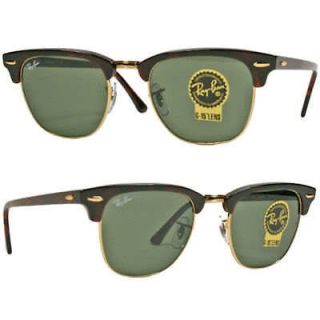 Ray Ban Clubmaster Tortoise Gold Sunglasses RB 3016 W0366 49mm
