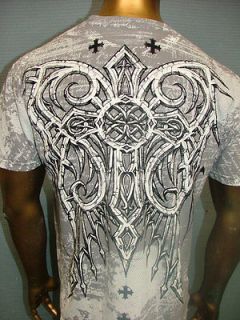 REBEL SAINTS by AFFLICTION Silver MATER DEI Fight MMA UFC EXPRESS T 