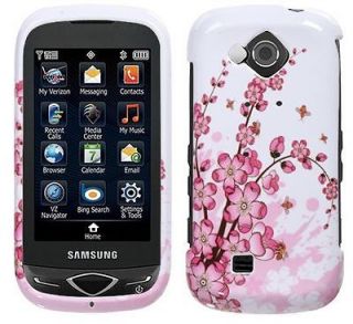   FLOWER Snap on Protector Cover for Samsung REALITY U820 Pink Hard Case