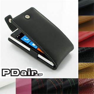 PDair Leather Case for Nokia Lumia 900 Flip Top T41 With Clip