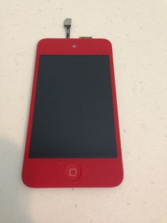  4th Gen Replacment Touch Digitizer LCD Screen Assembly Red + Button