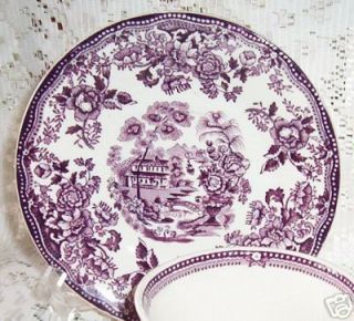 tonquin plum royal staffordshire coffee saucers only 