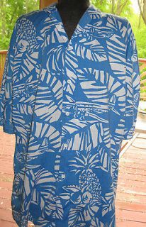 Newly listed Mens Magnum Blue & White Hawaiian Shirt LARGE in 