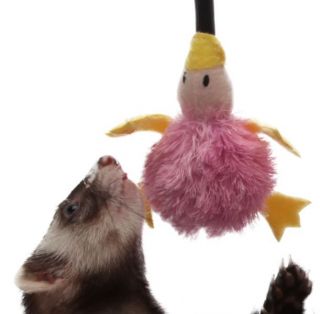 MARSHALL PET FERRET PLUSH PLATYPUS BUNGEE TOY BELL ATTACHES WIRE CAGE 