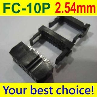 pcs FC 10P 2.54mm Low Profile Connector Plug Socket 10 Pin Set of 