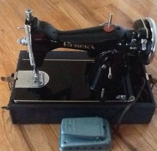   And Vintage Good housekeeper Eureka Sewing Machine With Foot Pedal