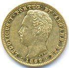 1869 gold 5000 reis portugal very rare aunc++ buy it