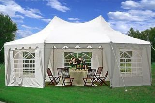 29x21 octagonal wedding party gazebo tent canopy white time left