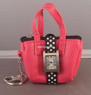 watch with coin purse key chain new 