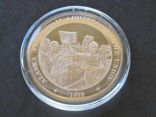 Alaska Hawaii Admitted Union Proof Bronze Medal Franklin Mint A3926L