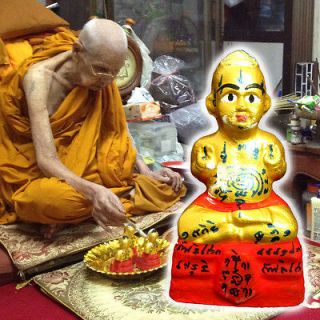 GENUINE GOLDEN KUMAN THONG LP Yam Wat Sam Ngam POWERFUL Wealth Thai 