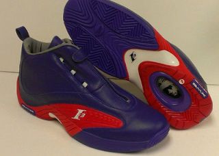   Sz 17 REEBOK Answer IV Purple Red SAMPLE AI IVERSON Sneakers Shoes