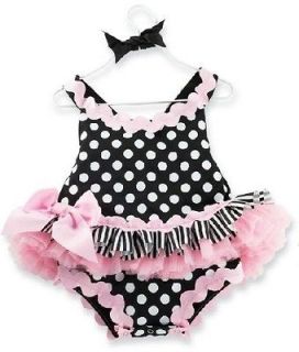 Mud Pie Baby Girl Polka Dot Bubble Romper from Perfectly Princess 
