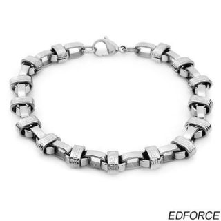 edforce gentlemens bracelet made in stainless steel 