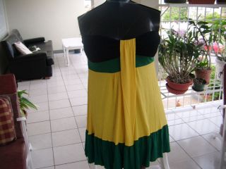 JAMAICA REGGAEROOTS EXQUISITE JAMAICAN NATIONAL COLORS DRESS SIZE 