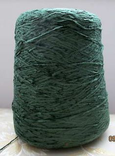 MOSAIC Green Rayon Chenille Cone Yarn Weaving Knitting 1.4 lb., 2000 