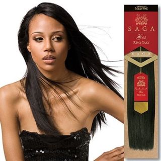   GO Milky Way Saga Gold Remy 100% Human Hair Yaky Weave Extension 10S