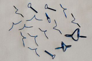 BLUE COLORED STAINLESS STEEL SNAKE GUIDE SET, 17 ITEMS, by Roger