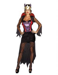 Wicked Queen Halloween Female Costume Party Stunning Evil Dress Gift 