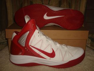 Nike Zoom Hyperenforcer PE White Red Hyperfuse Basketball Sneakers 14 