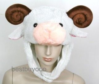 goat sheep wool halloween costume hat mask adult kids from