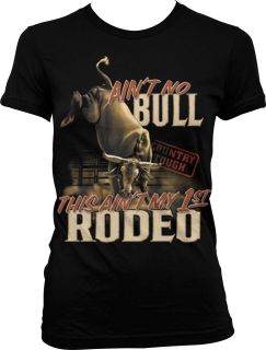 Aint No Bull This Aint My First Rodeo Hilarious South Graphic Juniors 