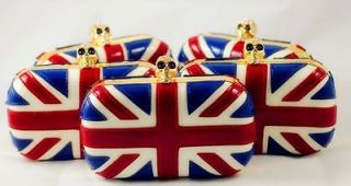   Jack/British national flag Skull Ring Knuckle Evening/Clutch/Purse bag