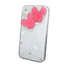 Hot Sales Cute Rabbit Tail Ear Crystal Back Case Cover For iPhone 4G 