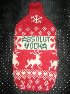 Absolut Cozy 2001 Cynthia Rowley Knitted Vodka Sweater Mint Condition