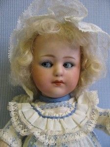 ½ Antique Doll GEBRUDER HEUBACH Bisque #8420 Square Mark Googly 