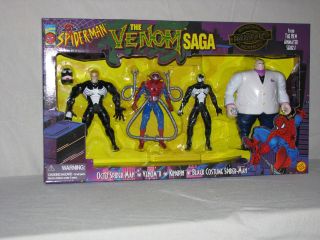 Spider Man Venom Saga Octo Spider Man, Kingpin, Venom II, Black 
