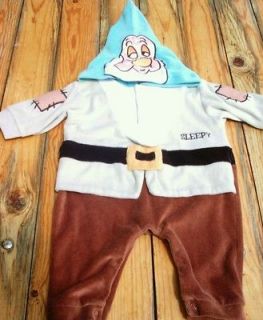 rare euro disney sleepy snow white baby dwarf plush costume