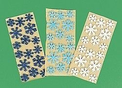 48 snowflake glitter stickers foam kid craft 3 8 1 one day shipping 
