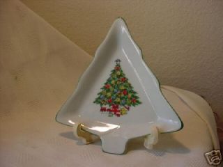 mount clemens pottery christmas tree dish mint 