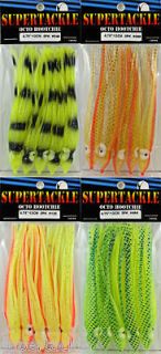   SUPERTACKLE Octopus Hootchie Downrigger Salmon Fishing Lures YELLOW