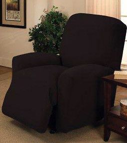 JERSEY RECLINER COVER LAZY BOY    BLACK    STRETCH FITS MOST 