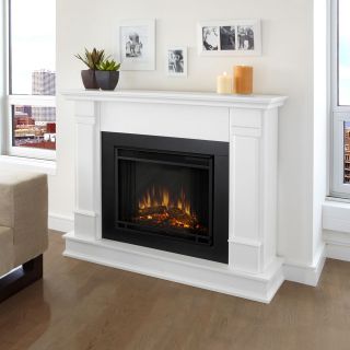 real flame electric fireplace silverton white  574