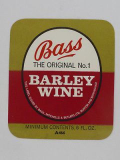 1960s england bass barley wine 6oz 79mm tavern trove time