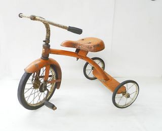 Antique Siebert Tricycle Circa 1920 Saucer Pedals Firestone Tires 