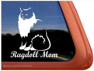 RAGDOLL MOM ~ Ragdoll Cat Kitty Kitten Window Decal Sticker